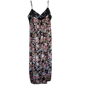 Vintage Lorraine Lingerie Nightgown - Women’s M, Lace Top, Made in USA, 1990s